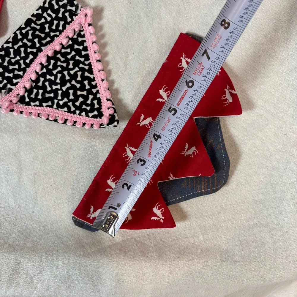 Handmade Christmas Dog Collar Bandanas‎ Set of 3 – Size Small 7